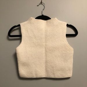 Cropped, knit Club Monaco top